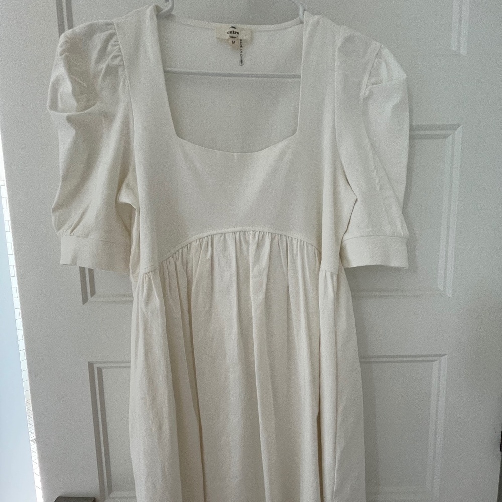 NWOT Entro White Flowy Cotton Dress